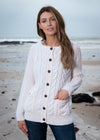 Merino Lumber Aran Cardigan | Natural