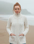 Aran Claddagh Zip Cardigan | Natural
