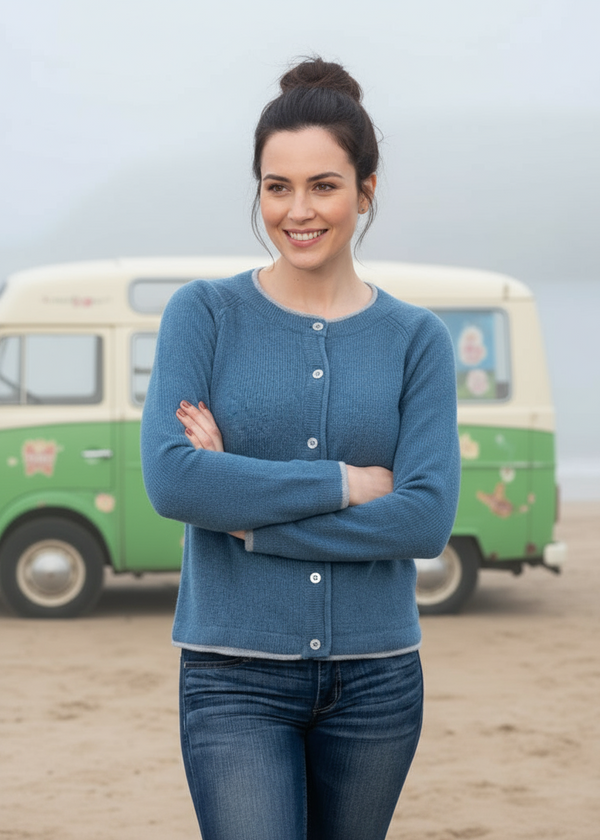 IrelandsEye Women's Killiney Cardigan | Harbour Blue