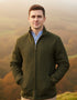 Men's Donegal Full Zip Herringbone Jacket | Green