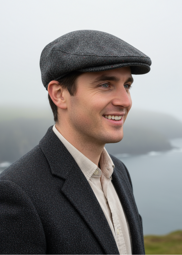 Donegal Flat Cap | Charcoal Salt & Pepper