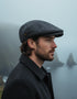 Donegal Flat Cap | Herringbone Blue Speck