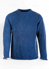 Donegal Roll Neck Fisherman Sweater | Blue