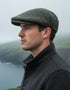 Donegal Tweed Cap | Green Herringbone