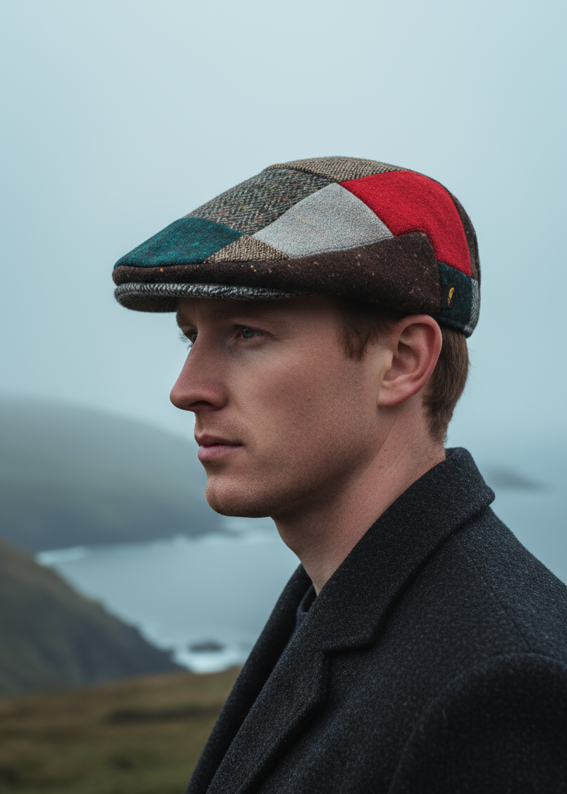 Donegal Tweed Cap | Red Patch