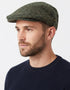 Donegal Tweed Flat Cap Green Herringbone | Handmade Irish Heritage Cap