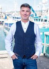 Donegal Tweed Navy Waistcoat