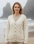 Downpatrick Ladies Aran Cardigan | Natural