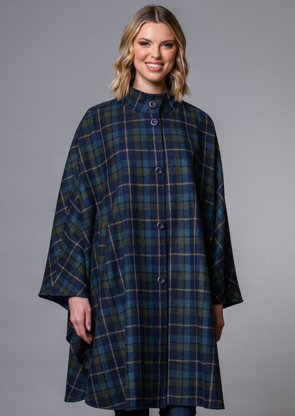 Mucros Dunloe Cape | Navy Check