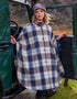 Mucros Dunloe Cape | Blue Check