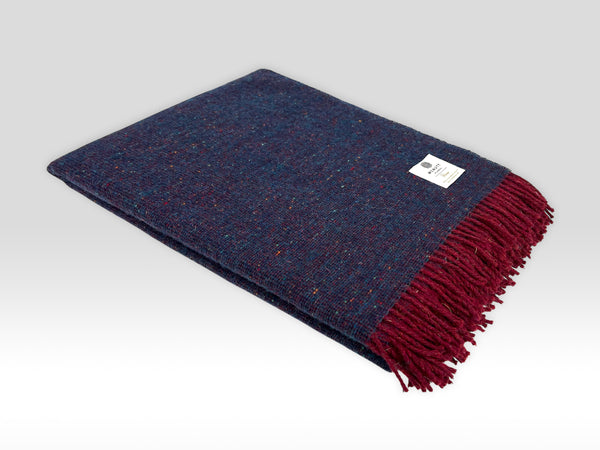 Mcnutt Pure Wool Throw | Dusk & Garnet Reversible