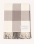 Foxford Cashmere Lambswool Finn Throw | Taupe Block