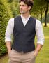 Gray Tweed Herringbone Waistcoat
