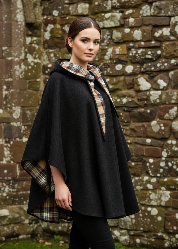 Jimmy Hourihan Classic Charcoal Wool Walking Cape