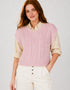 IrelandsEye Damen-Aran-Weste mit V-Ausschnitt | Rosa