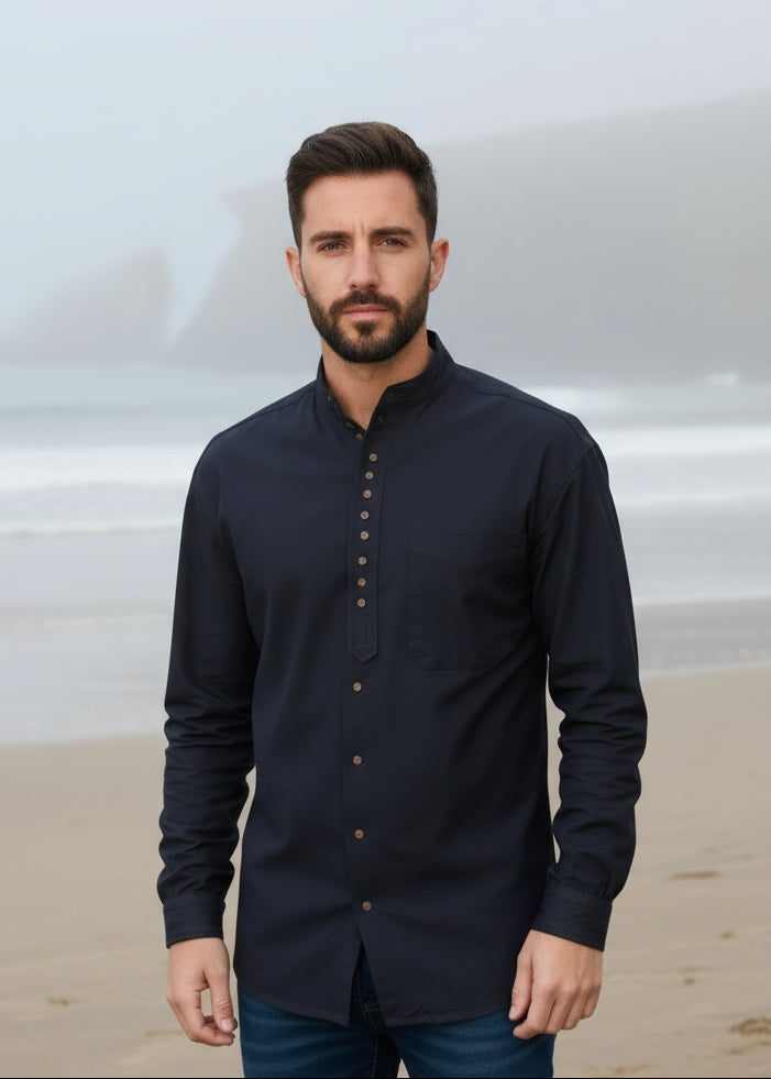 Civilian Men's Grandfather Shirt | Black