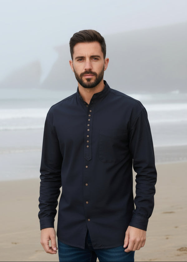 Civilian Men's Grandfather Shirt | Black