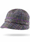 Irish Ladies Tweed Hat Blue Green | Purple Overchecks