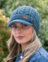 Erin Aran Cable Peak Hat | Denim