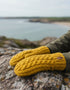 Erin Aran Cable Mittens | Sunflower