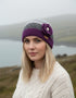 Erin Handcrafted Crochet Flower Cap | Purple Grey Wool