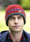 Men's Rib Pullon Turnup Hat | Red