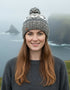 Erin Aran Sheep Bobble Hat | Grey & Beige