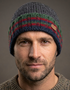 Erin Men's Rib Turnup Hat | Charcoal Green Wool