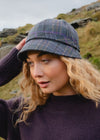 Irish Ladies Tweed Hat Blue Green | Purple Overchecks