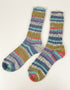 Soft Merino Wool Fair Isle Socks | Blue Pink Green