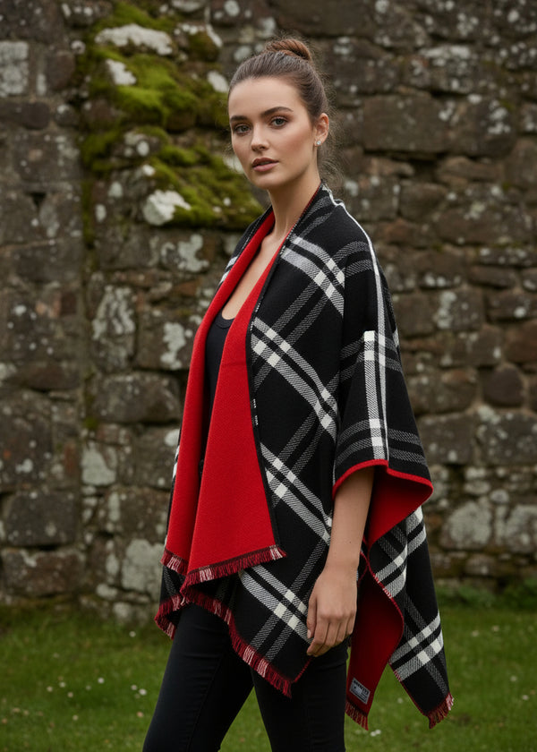 Jimmy Hourihan Red Reversible Shawl