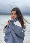 McNutt Nautical Navy Cashmere Wrap