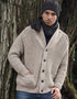 Men's Aran Ribbed Cardigan - 100% Merino Wool | Made in Ireland
