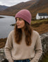 Aran Donegal Fleck Wool Hat - Pink