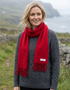 Foxford Lambswool Scarf - Red