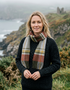 Foxford Lambswool Scarf | Rust & Green Tartan | Made in Ireland