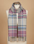Foxford Lambswool Scarf | Grey Tartan Check