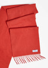 Foxford Lambswool Scarf | Paprika Herringbone