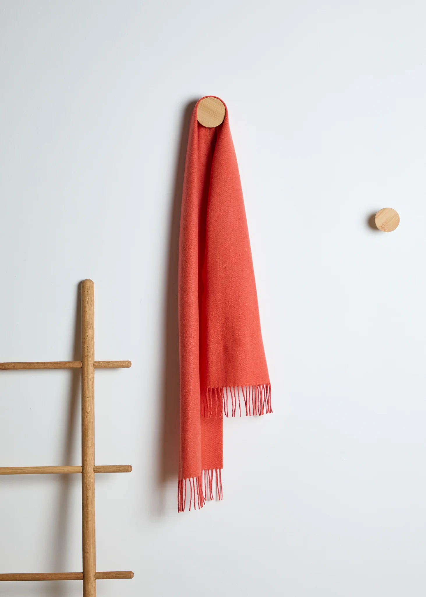Foxford Lambswool Scarf | Paprika Herringbone