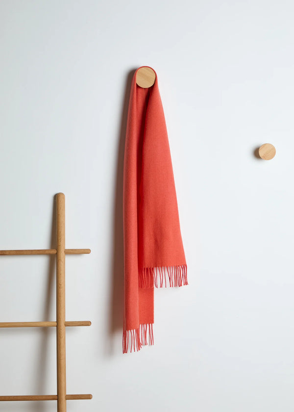 Foxford Lambswool Scarf | Paprika Herringbone