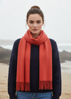 Foxford Lambswool Scarf | Paprika Herringbone