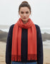 Foxford Lambswool Scarf | Paprika Herringbone