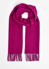 Foxford Lambswool Scarf | Magenta Pink Herringbone