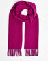 Foxford Lambswool Scarf | Magenta Pink Herringbone