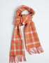 Foxford Lambswool Scarf | Orange Check