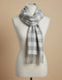 Foxford Lambswool Scarf | Grey & White Check