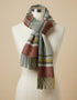 Foxford Lambswool Scarf | Rust & Green Tartan