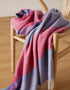 Foxford Lambswool Throw | Pink Purple Check