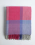 Foxford Lambswool Throw | Pink Purple Check