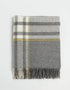 Foxford Lambswool Throw | Grey White Yellow